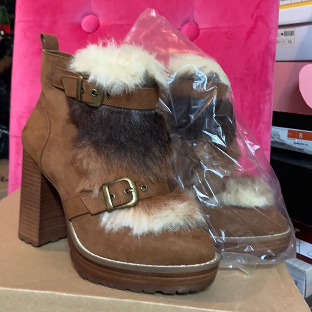 London Rag faux fur platform boots